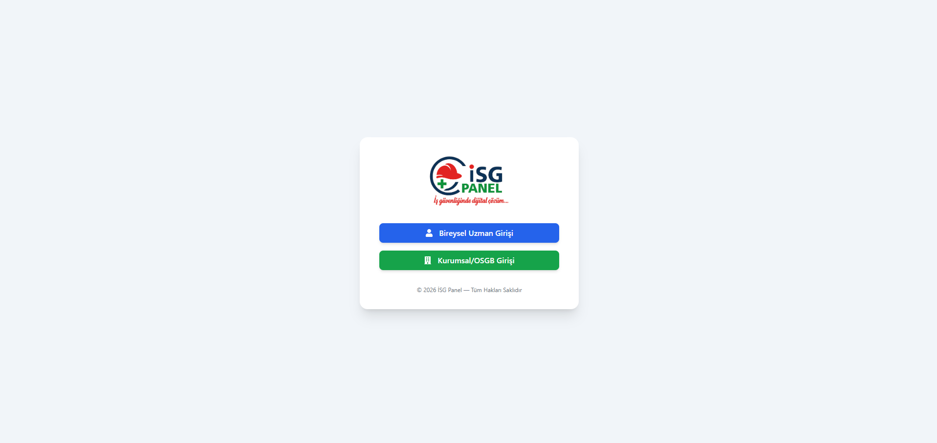 İSG Panel – Genel Tanıtım